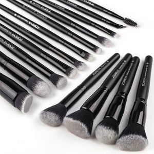 Zoreya Makeup Brushes 15Pcs Premium Synthetic Kabuki Brush Makeup Brush Set